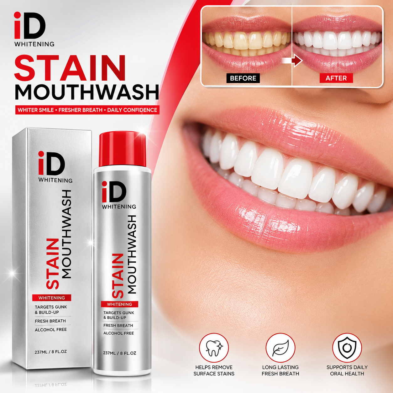 Whitening Stain Mouthwash — Brighter Smile Daily